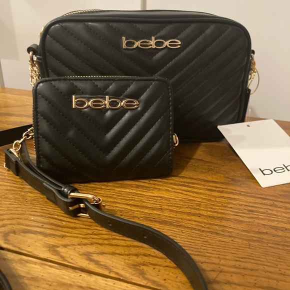 bebe Handbags - Bebe Tyler Camera Crossbody with Wallet - Black NWT